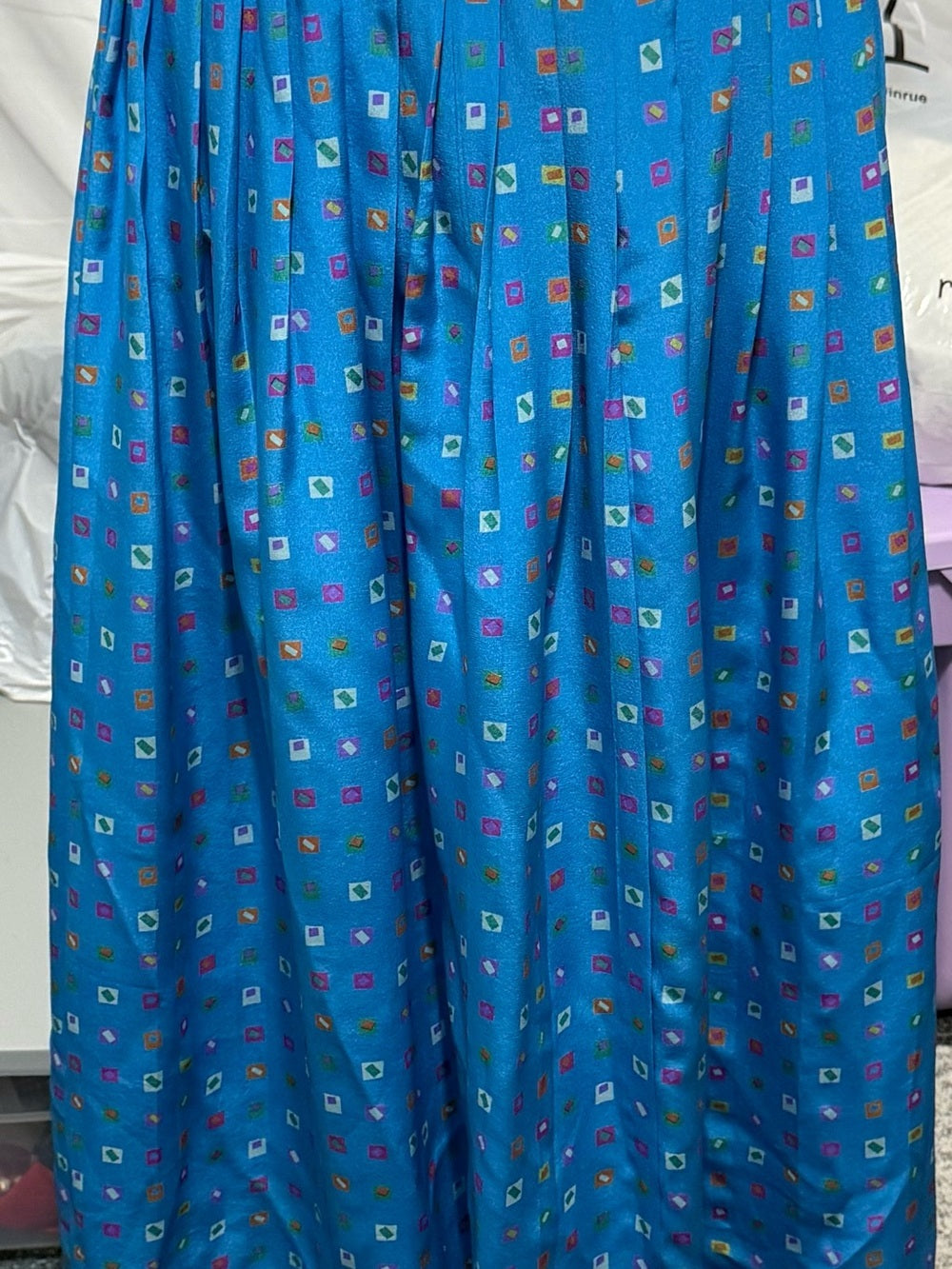Vintage 80’s Colours by Alexander Julian 100% silk pleated midi skirt