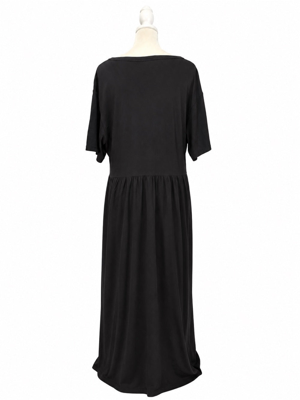 Women's Black Short Sleeve Maxi Dress — Everyday Essential