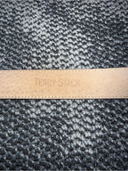 Terry Stack Ladies L Self Close Belt Black Italian Snakeskin Leather Hook Loop A
