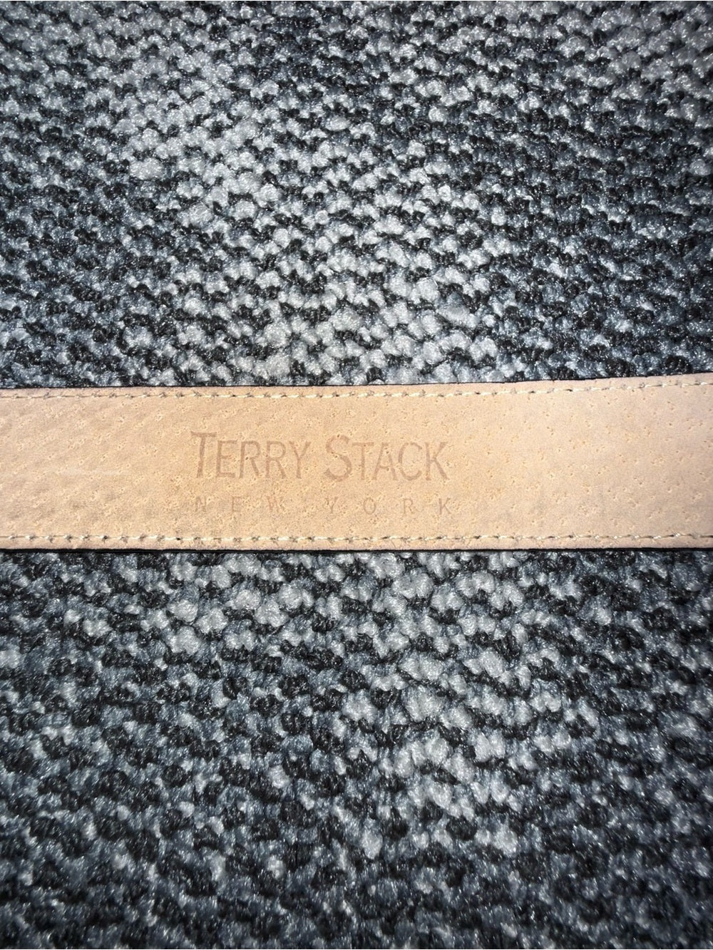 Terry Stack Ladies L Self Close Belt Black Italian Snakeskin Leather Hook Loop A