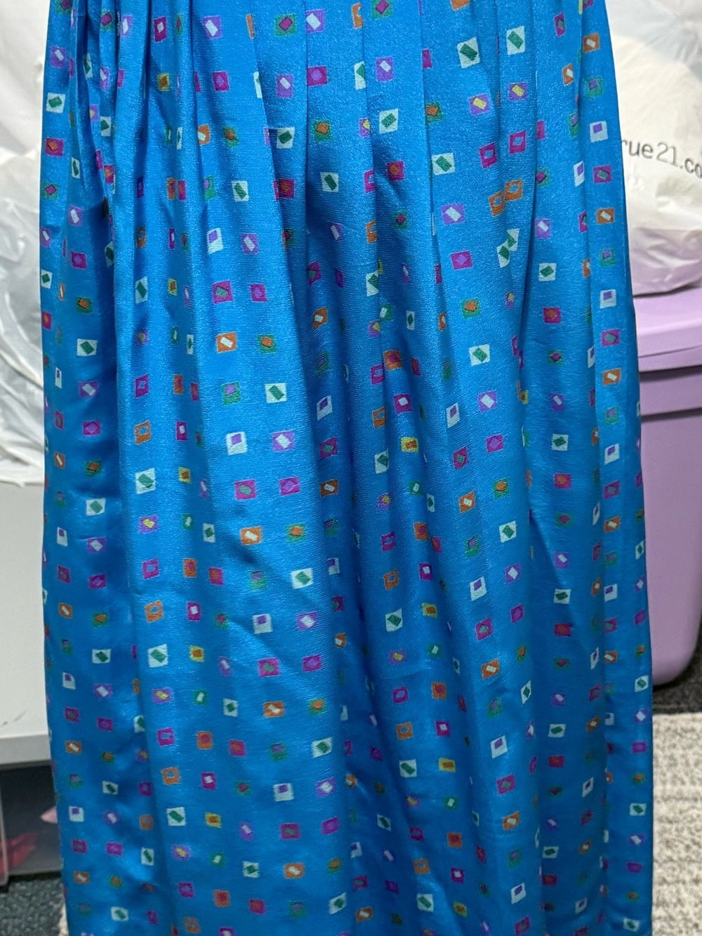Vintage 80’s Colours by Alexander Julian 100% silk pleated midi skirt