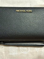 Michael Kors Jet Set Travel Large Pebbled Leather Wristlet