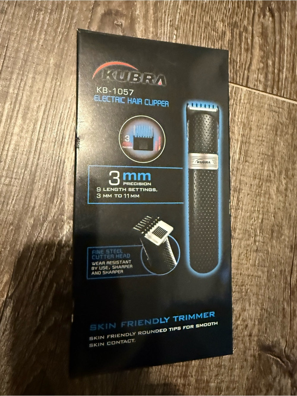 Akubra KB-1057 Black Electric Hair Clipper - Skin Friendly Trimmer
