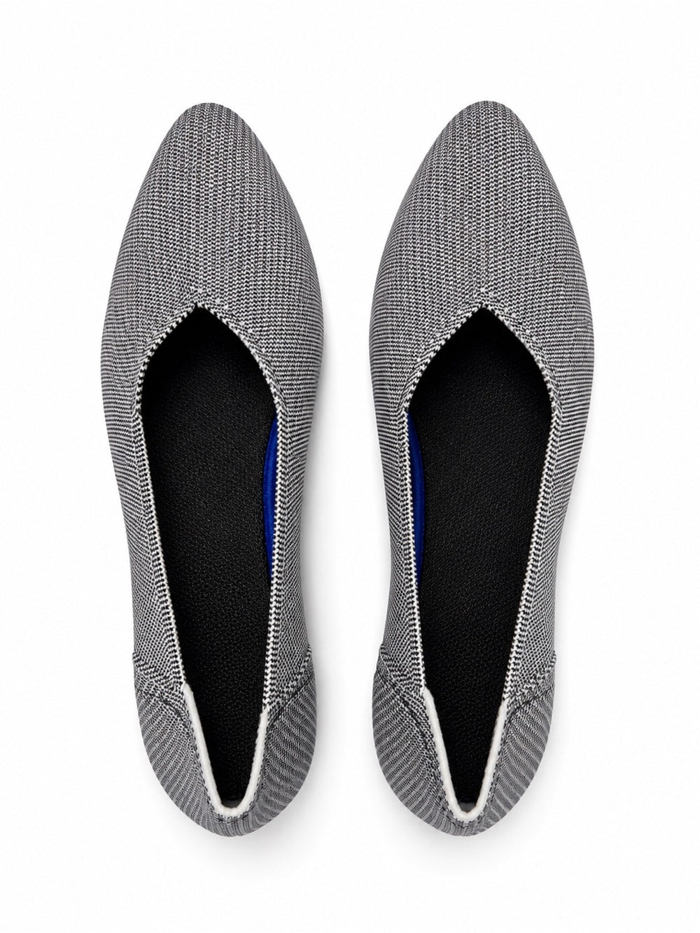 Women's Comfy Black and White Knit Flats - New Without Tags