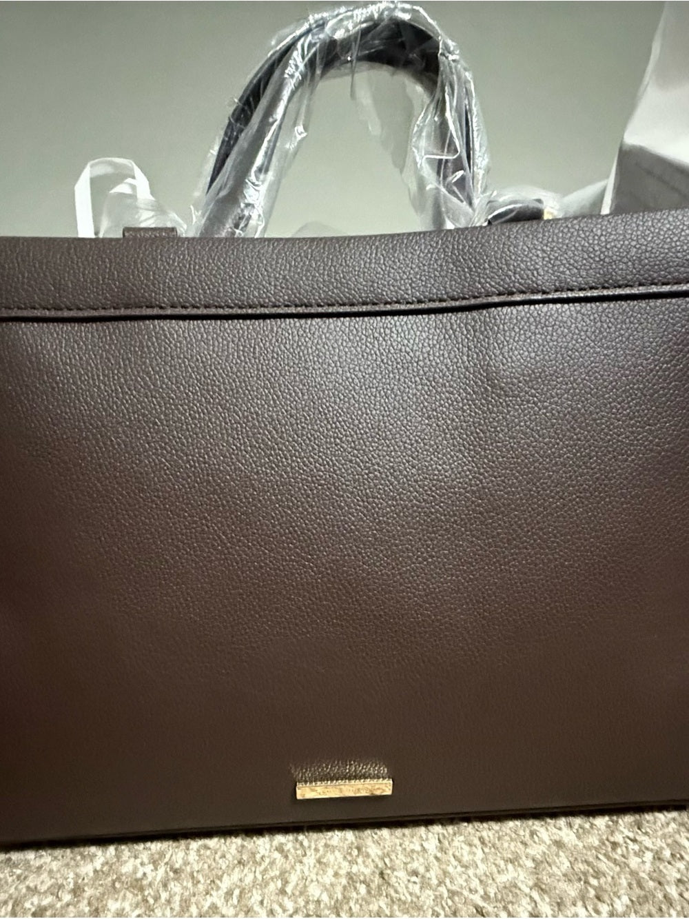 Anne Klein Women's Double Handle Bonded Tote, Espresso