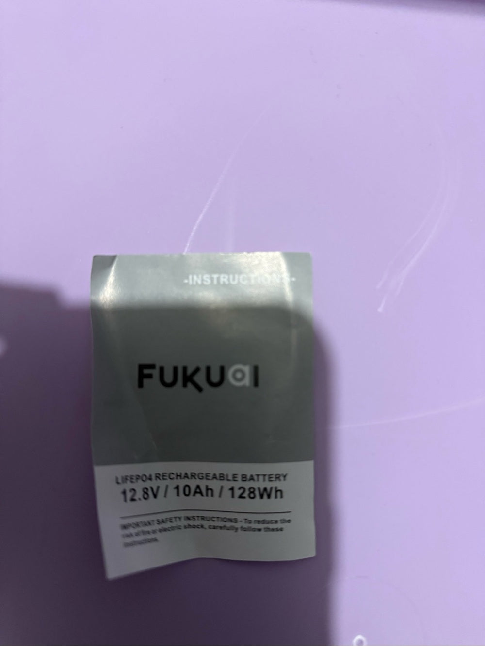 FUKUOI 12.8V LiFePO4 Lithium Rechargeable Battery - NEW IN BOX