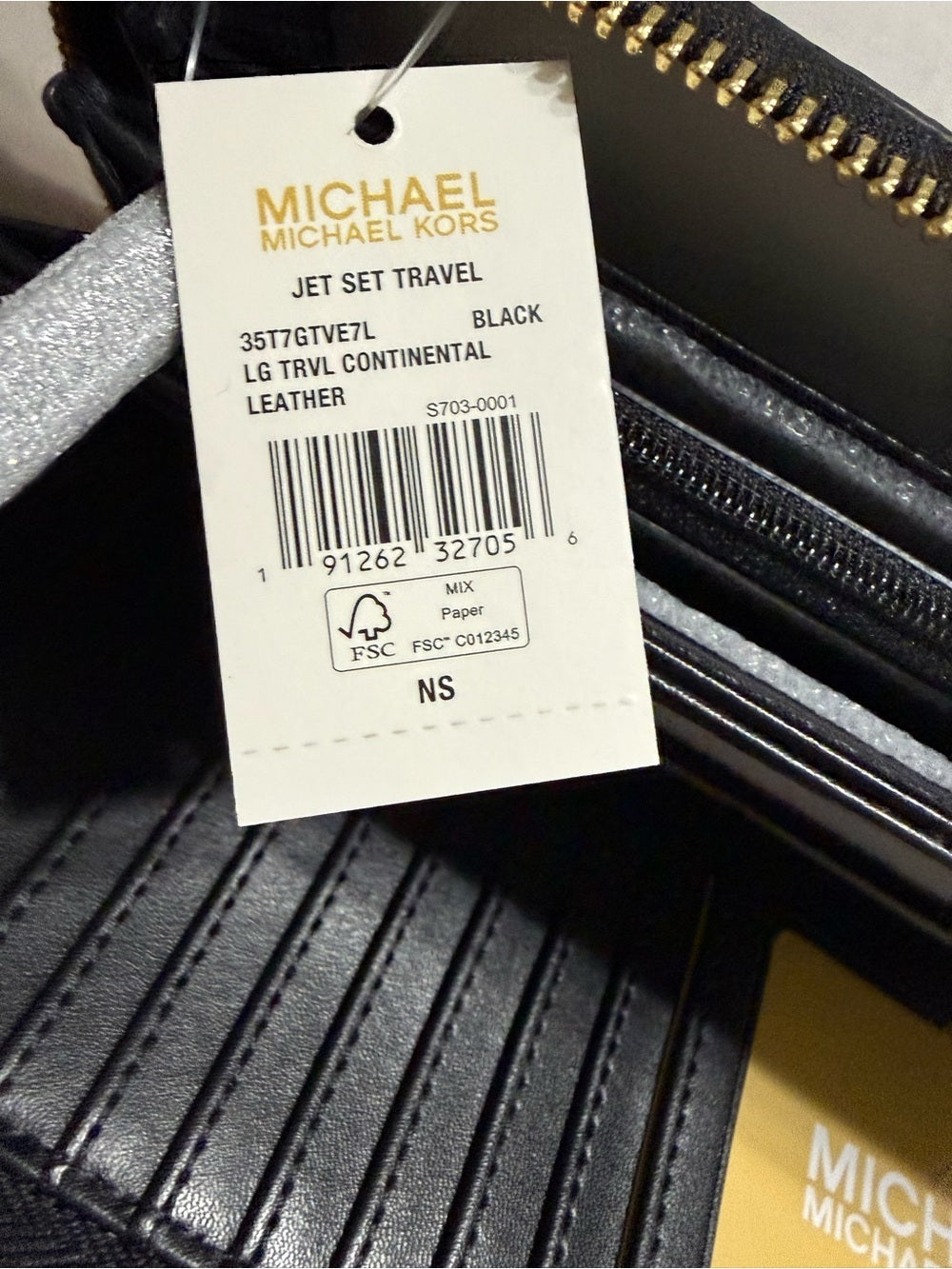 Michael Kors Jet Set Travel Large Pebbled Leather Wristlet