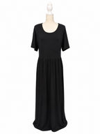 Women's Black Short Sleeve Maxi Dress — Everyday Essential