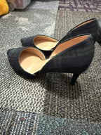 Bandolino Grenow Navy/Green Plaid D'Orsay Pumps