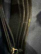 Cole Haan black lizard/snakeskin-embossed leather continental flap wallet