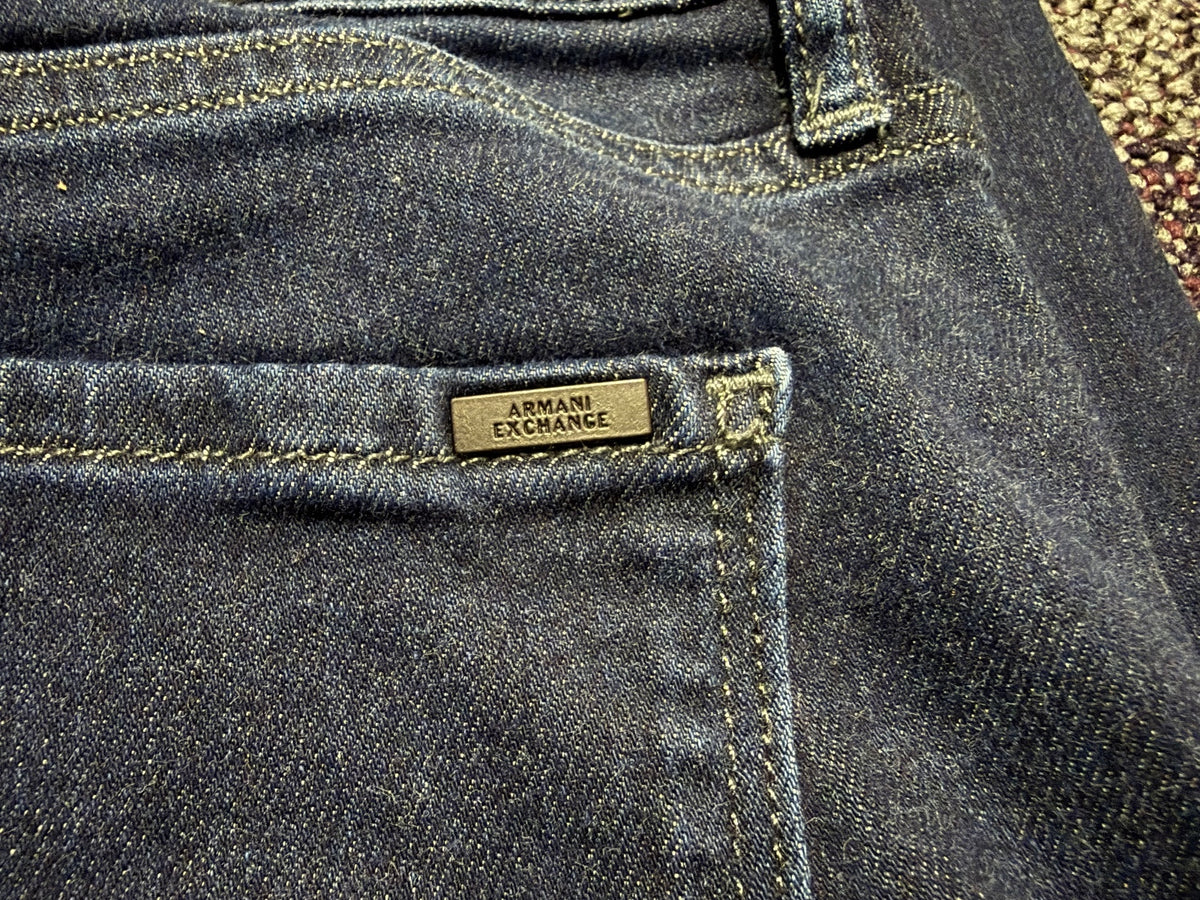 Armani Exchange Dark Blue Slim Fit Jeans with Classic Five-Pocket Design