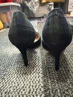 Bandolino Grenow Navy/Green Plaid D'Orsay Pumps