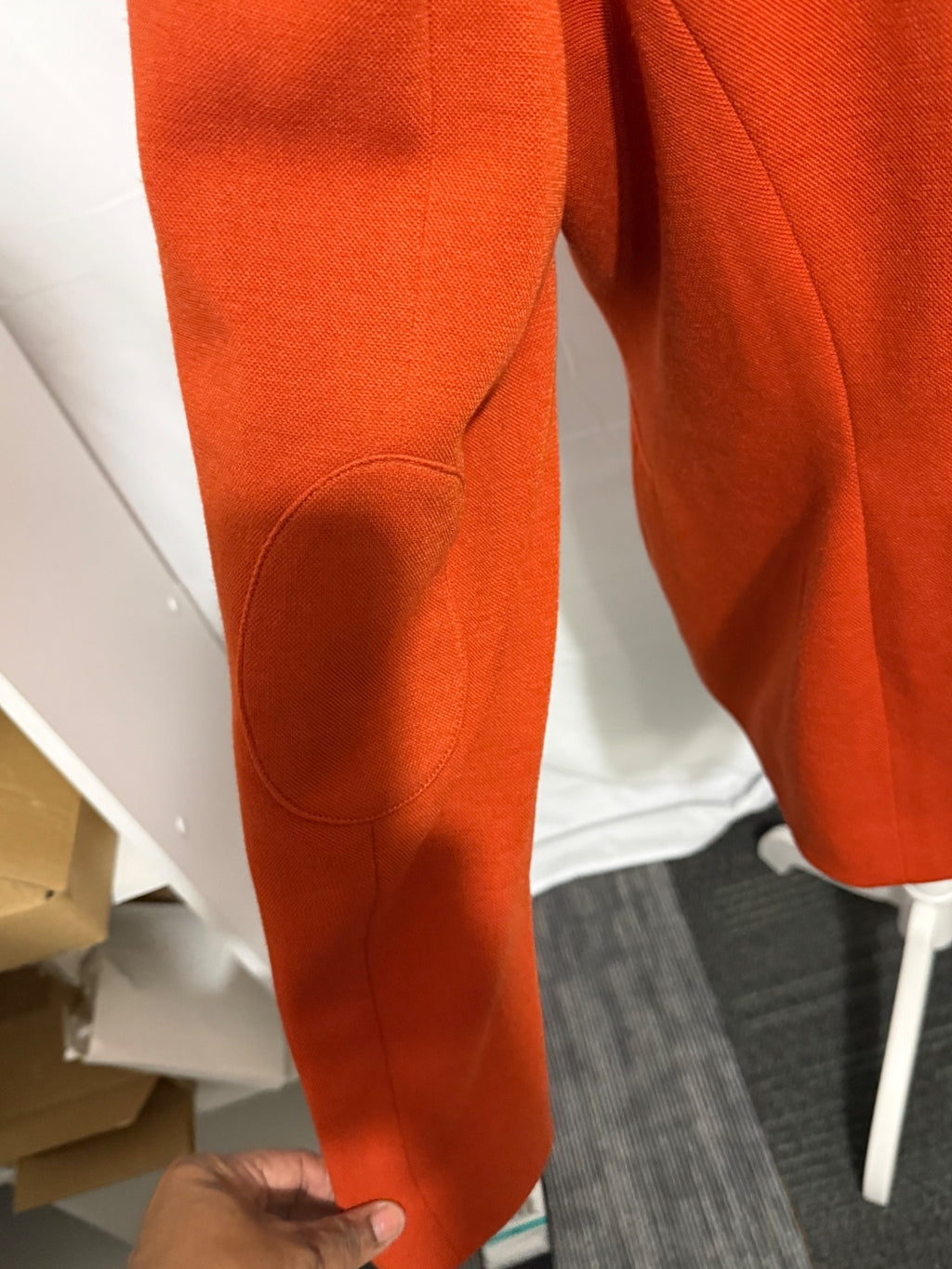 Tommy Hilfiger Women's Orange Blazer Size 16 with Elbow Patches