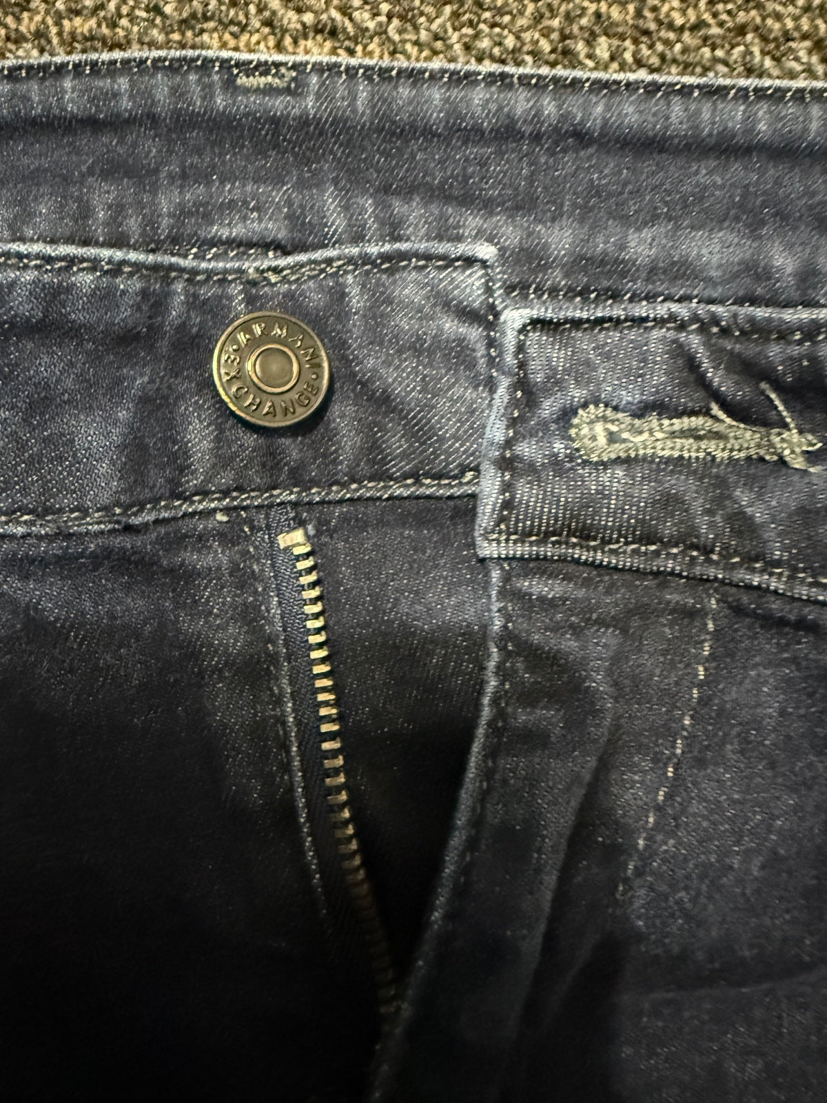Armani Exchange Dark Blue Slim Fit Jeans with Classic Five-Pocket Design