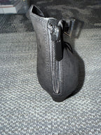 Torrid Black Suede Ankle Strap Block Heel Sandals Size 10W