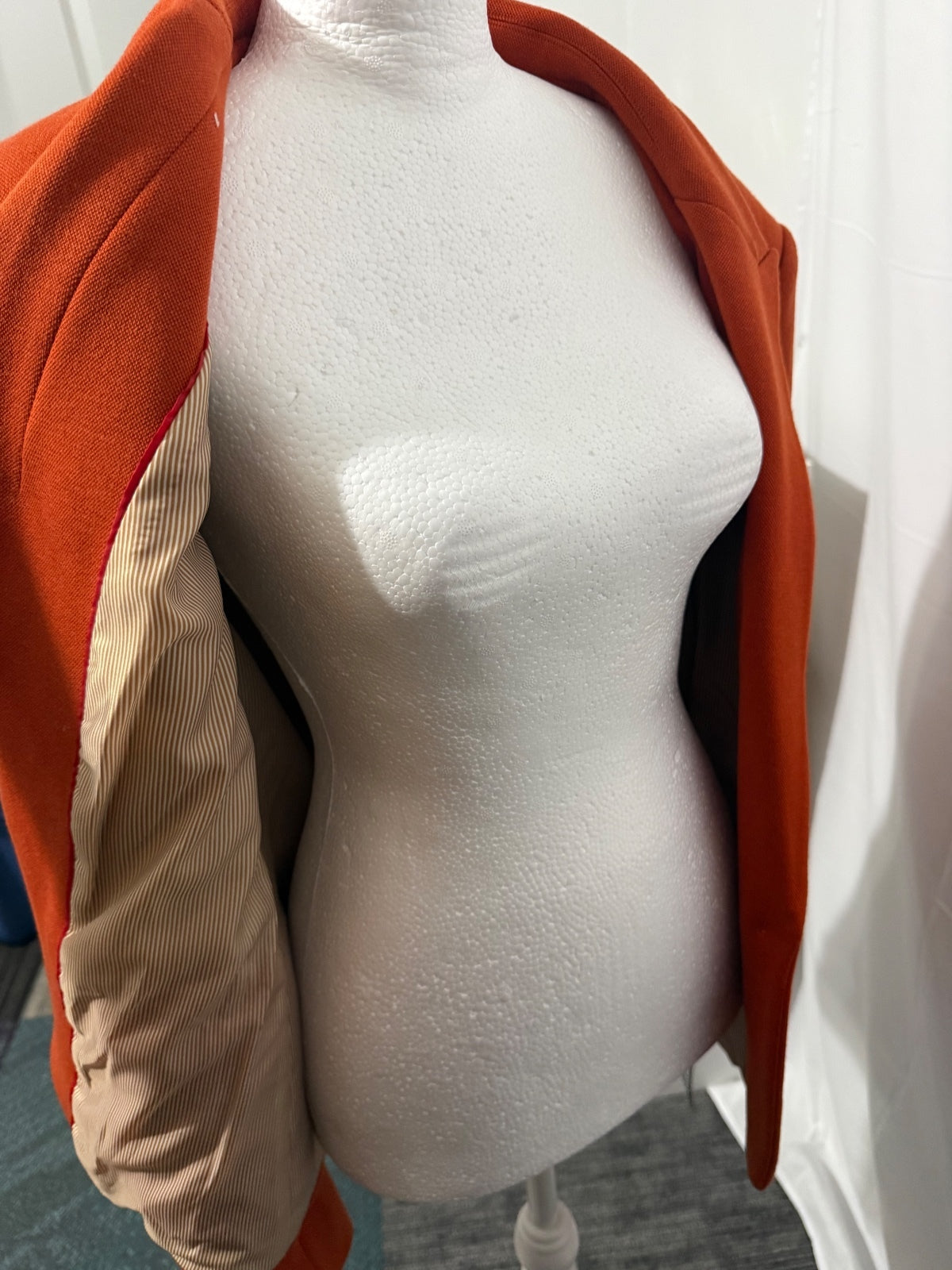 Tommy Hilfiger Women's Orange Blazer Size 16 with Elbow Patches