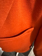 Tommy Hilfiger Women's Orange Blazer Size 16 with Elbow Patches