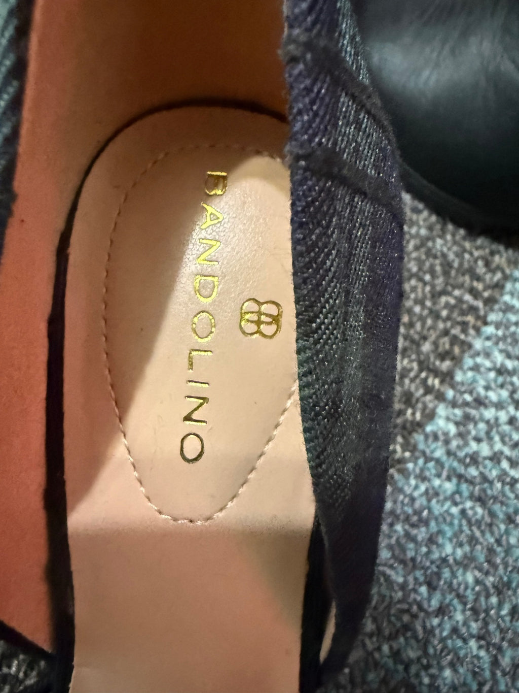Bandolino Grenow Navy/Green Plaid D'Orsay Pumps