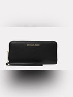 Michael Kors Jet Set Travel Large Pebbled Leather Wristlet
