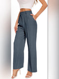 FUNYYZO Wide Leg Dress Pants for Women Work Slacks Business Casual Outfits