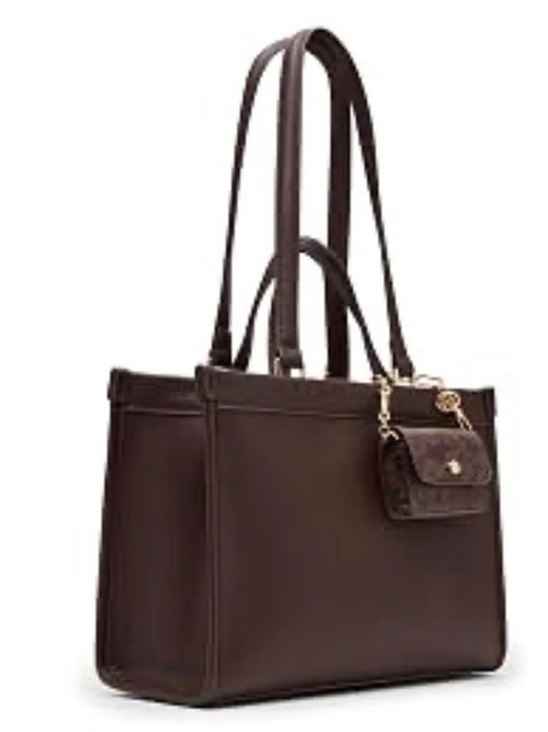 Anne Klein Women's Double Handle Bonded Tote, Espresso